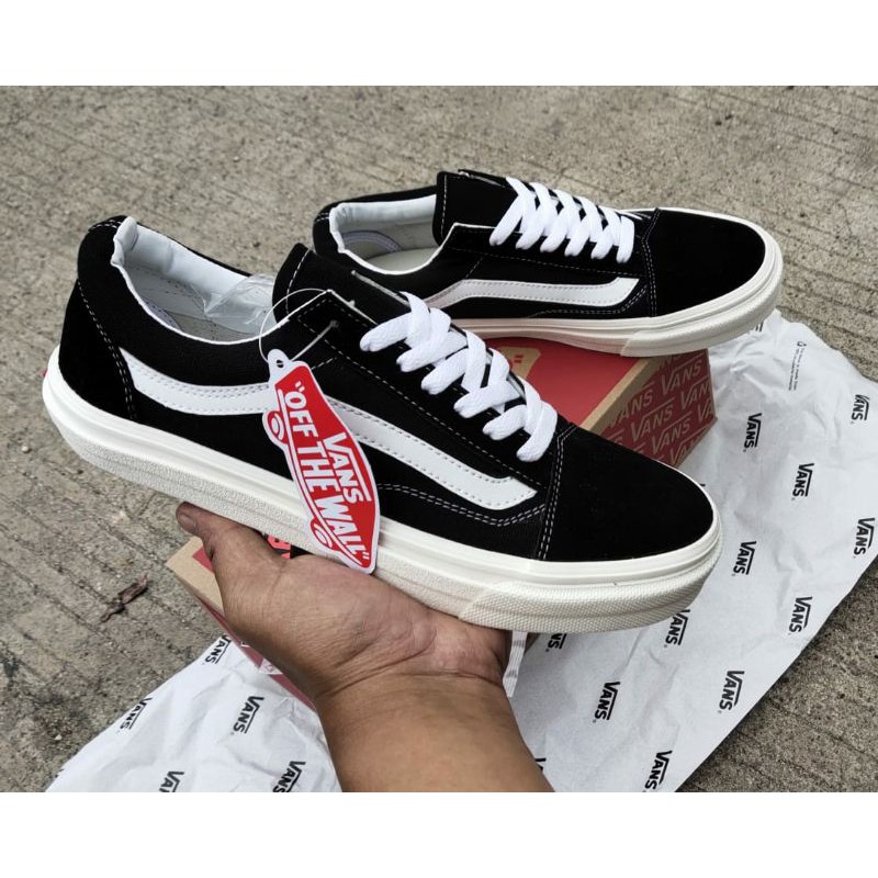 SEPATU  V4NS OLD SKOOL BLACK WHITE DT PREMIUM GRADE ORI PREMIUM SEPATU SNEAKERS PRIA SNEAKERS WANITA