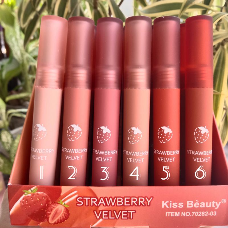 [BISA PILIH WARNA][ORIGINAL THAI] LIP VELVET STRAWBERRY KISS BEAUTY / OMBRE LIP / KISS BEAUTY NUDE