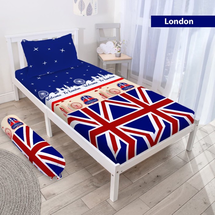 Sprei & Bedcover Premium Sprei Vito - London - 120X200 (Single) - Tinggi 20Cm