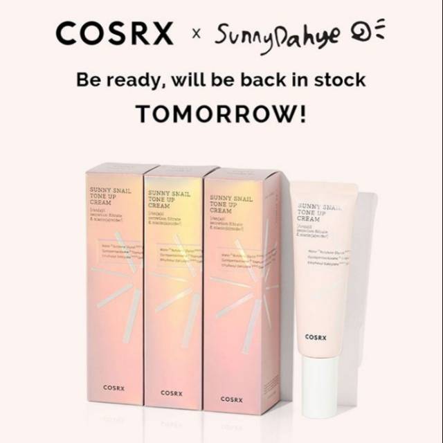 Cosrx sunnydahye , sunny snail tone up cream