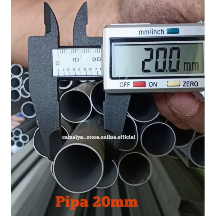 Pipa Bulat Aluminium SILVER Uk.20mm
