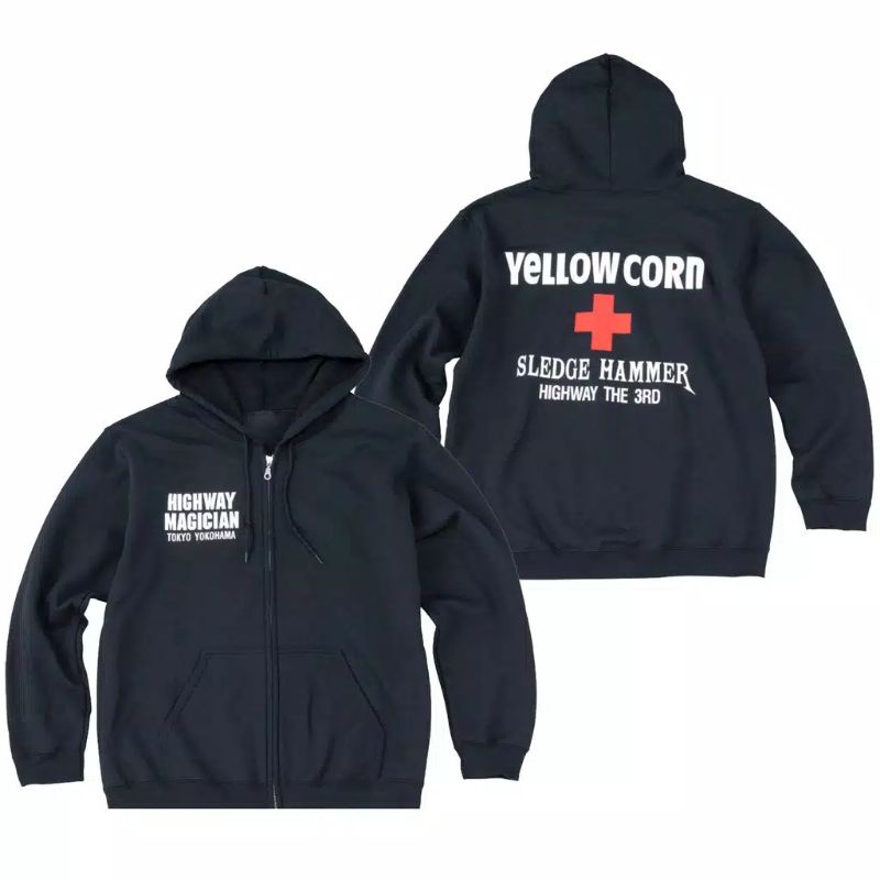 JAKET HOODIE ZIPPER YELLOW CORN SLEEDGE HAMMER -Magstore