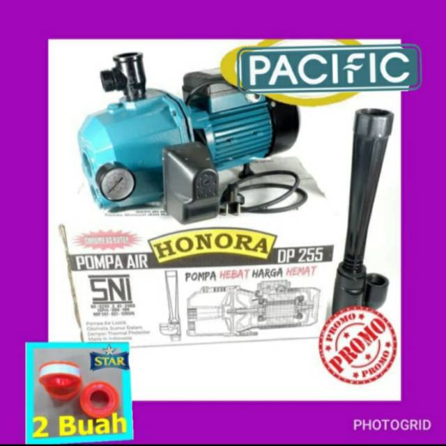 Garansi pompa air jet pump Honora 255 A otomatis 30 meter 250 watt automatic tanpa non tangki sumur 