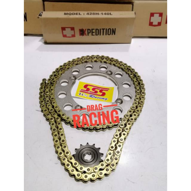 Gear set sss honda cbr 150 - cb 150 - megapro - tiger revo - gl pro - verza - sonic 150 1set paketan