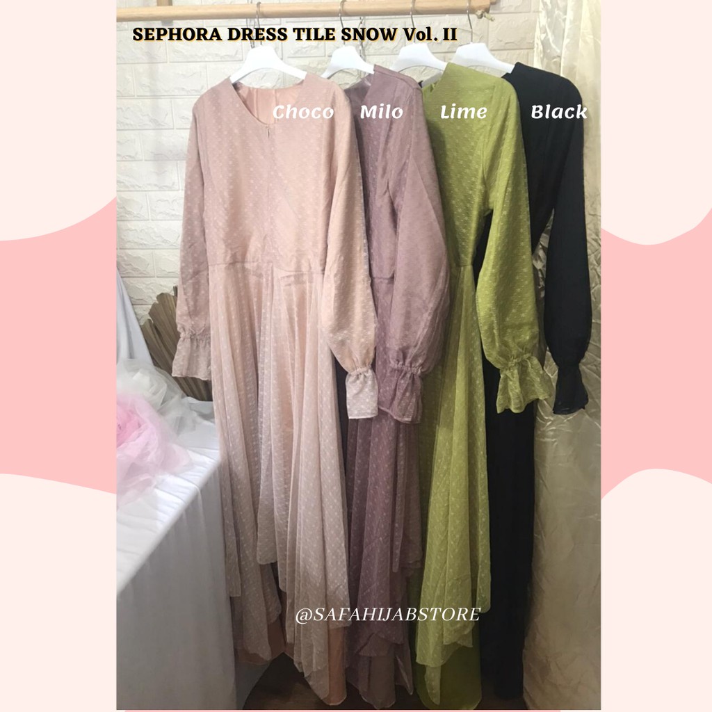 SEPHORA DRESS BUSUI/GAMIS TULLE LEBARAN / LD 100  LD 108 LD 110 LD 115 / BUSUI FRIENDLY