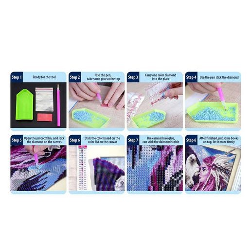 DIY Diamond Painting - 5D Pink Horse Stitch Kit