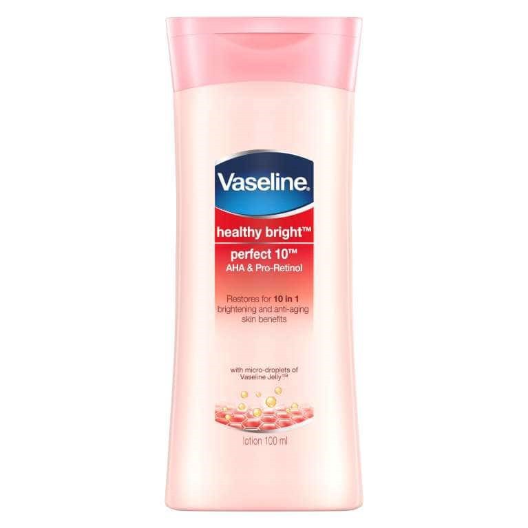 Vaseline Hand Body Lotion 100ml Healthy Bright Perfect 10 Aha & Pro-Re