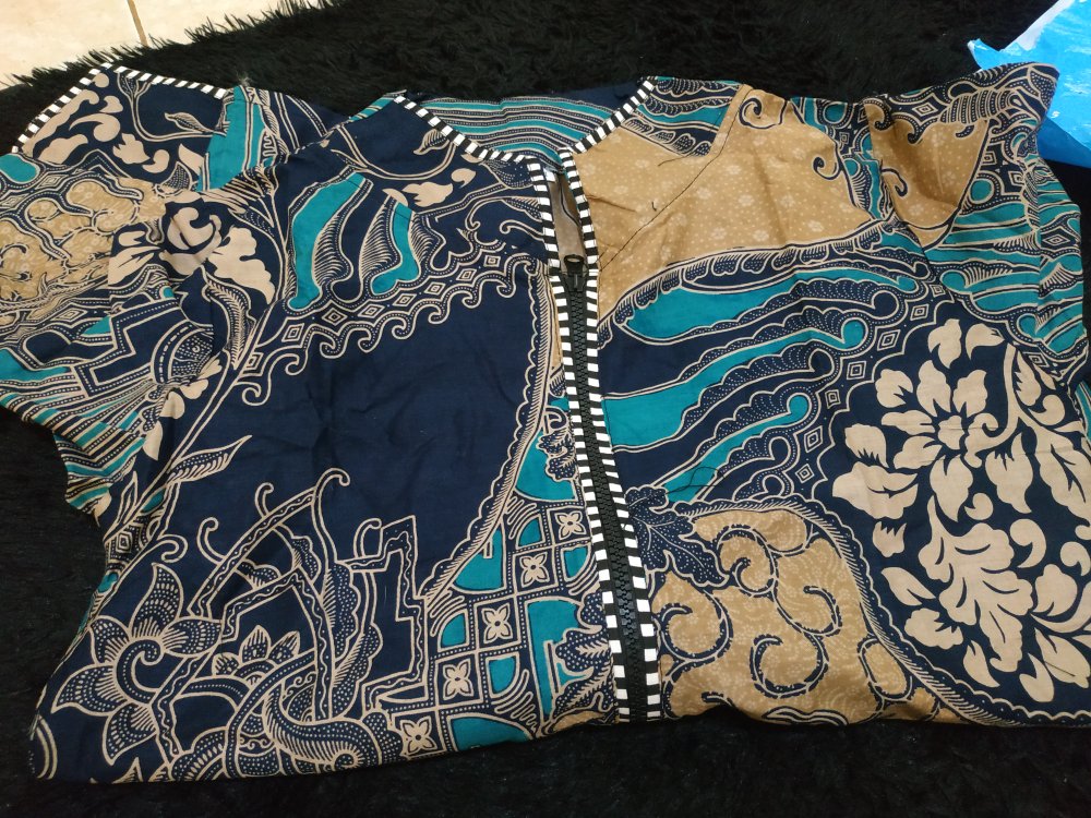 Tey-17 Batik Wanita Asj Sa Hrb026 Kenongo Kemeja Tosca Pendek