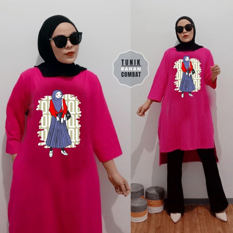 Tunik Long Back ZOLAQU HIJAB/Tunik Pinguin/Tunik Wanita Terbaru/Tunik Combad