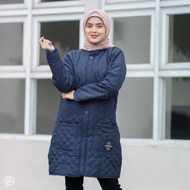 ⭐BUY 1 GET 2 GIFT⭐ HIJACKET® ORIGINAL BELVA JAKET MUSLIMAH FITROP-INDIGO BLUE