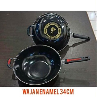 [AA-194] WAJAN JUMBO TEFLON TEBAL TAHAN API ANTI LENGKET Penggorengan Kuali Wok Pan Panci Kenceng Wa