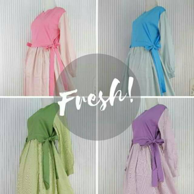 PROMO GAMIS MUSLIMAH katun Jepang motif salur