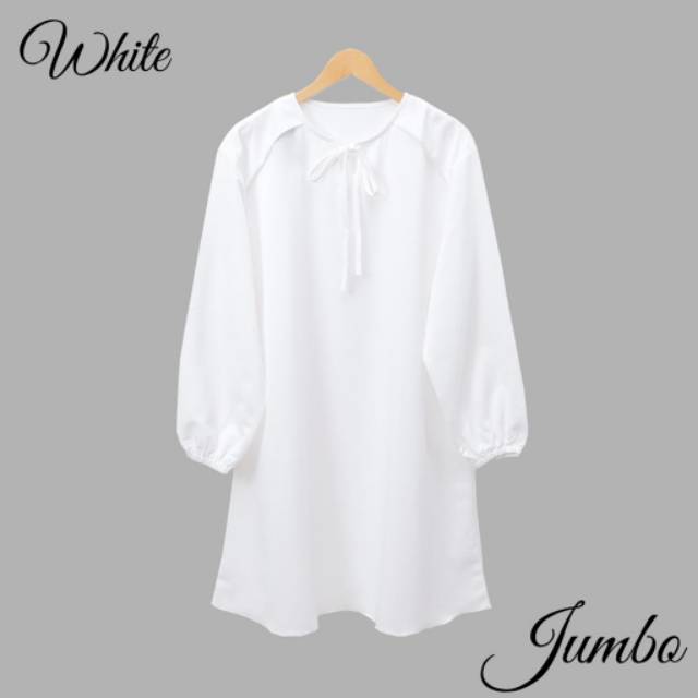 TUNIK PUTIH WANITA JUMBO LD120CM  HD0788