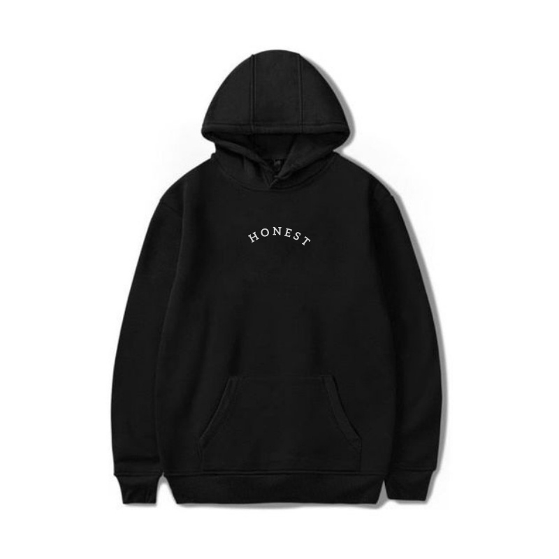 Hoodie Honest Black Pria dan wanita Simple Original Bnadung / Hoodie Jaket Unisex Motif Simple Premium Quality Terlaris COD