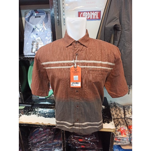 CARDINAL Kemeja Lengan Pendek Katun Pria Cardinal EAKAR1256