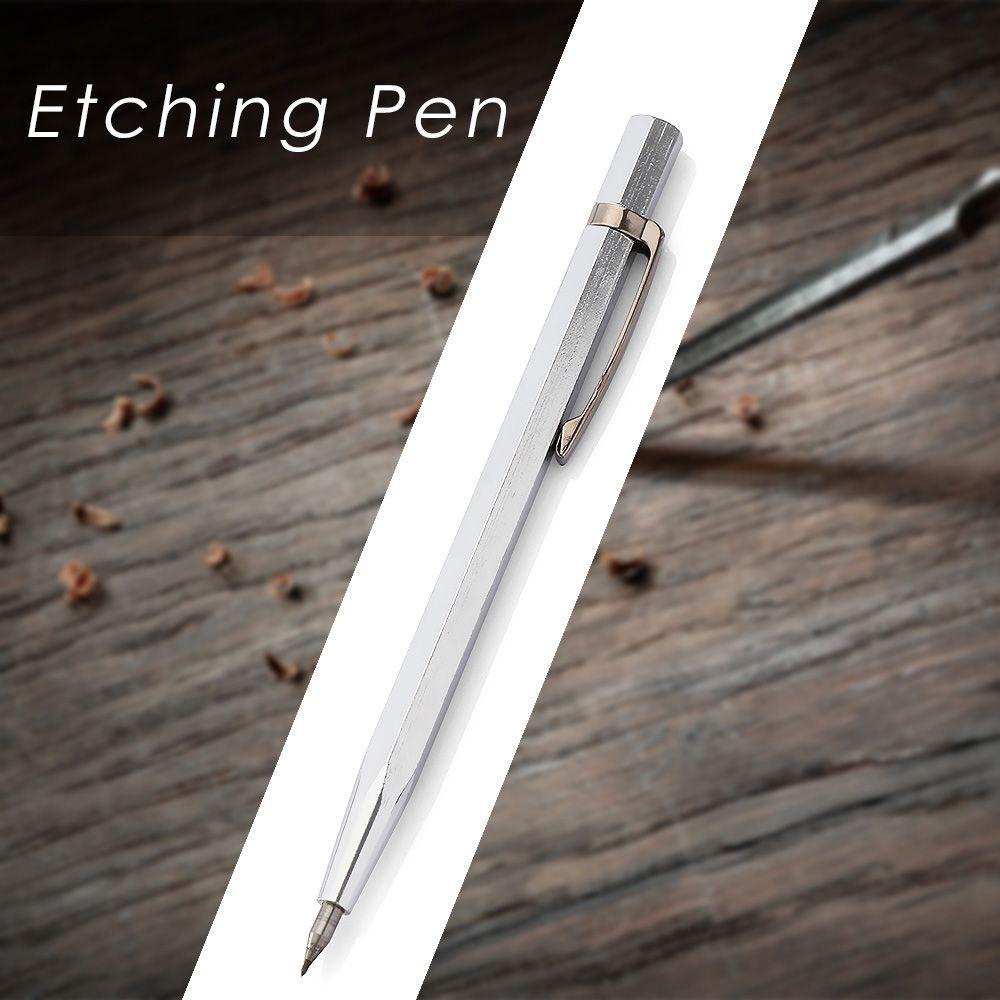 【 ELEGANT 】 Pena Ukiran Portabel Tungsten Steel Engraver Untuk Kaca Keramik Logam Kuarsa Ukiran Menandai Etsa Pen
