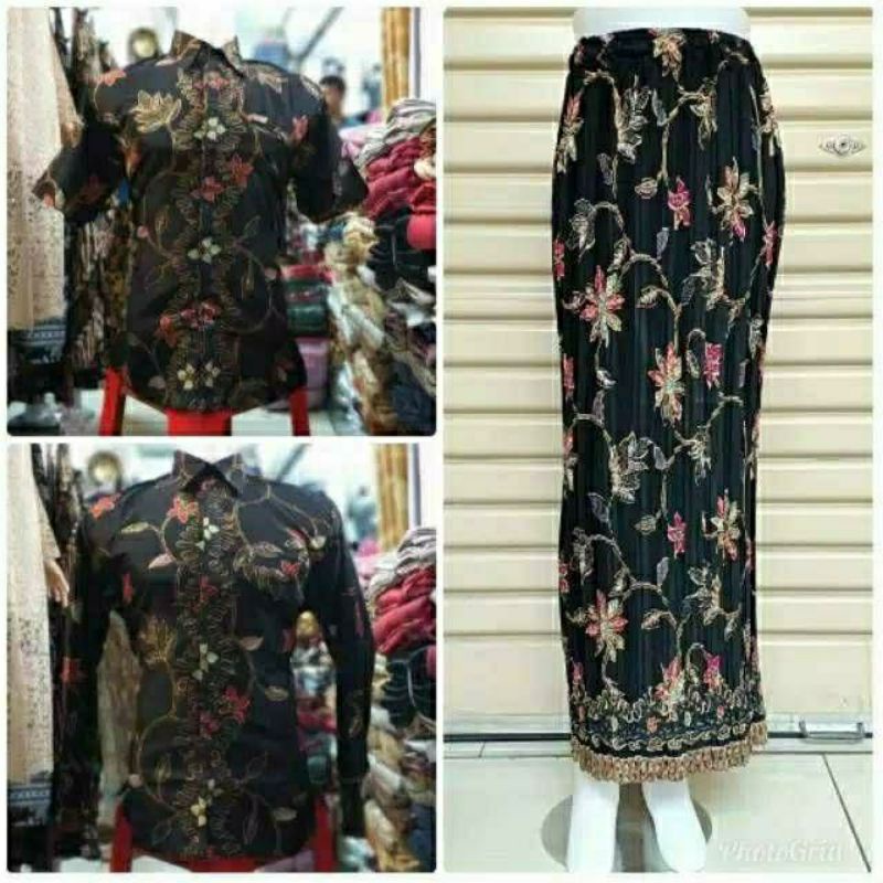 REALPICT kemeja batik /rok plisket original,seragaman kebaya