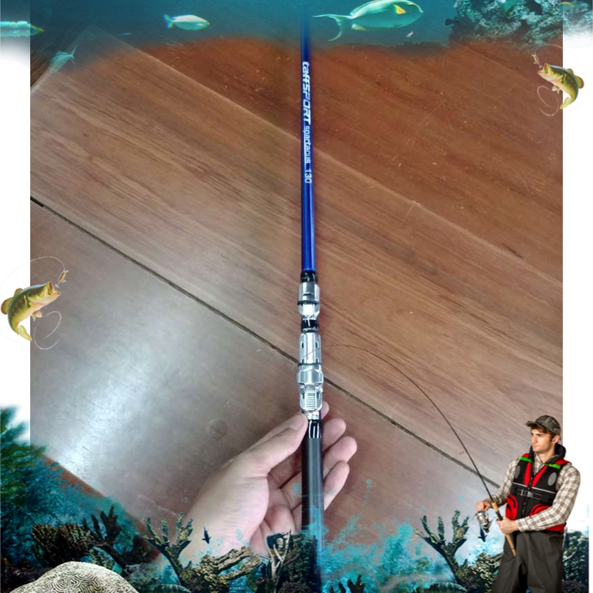 Spartacus 130 Joran Pancing Carbon Fiber 2 Segments 1.3M alat pancing stik pancing fiber joran panci