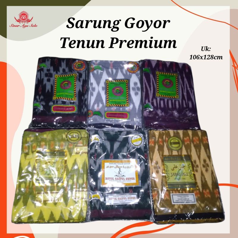 Sarung Goyor Asli 100% Goyor Botol Premium Tenun BKN Goyor Print / Botol Terbang / Juara Dunia