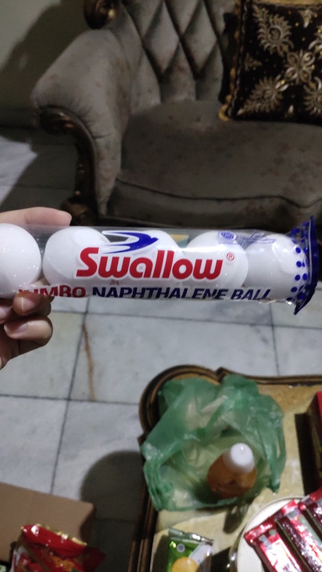 Kamper Kapur Barus Swallow Jumbo Naphthalene Ball 5s