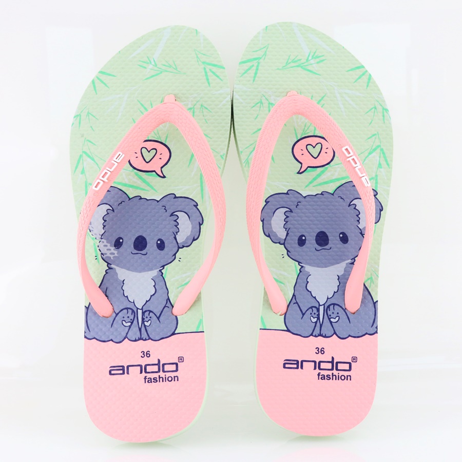 NEW Ando Fluffy Mint - Sandal Jepit Wanita Terbaru 2022 Ando Surabaya