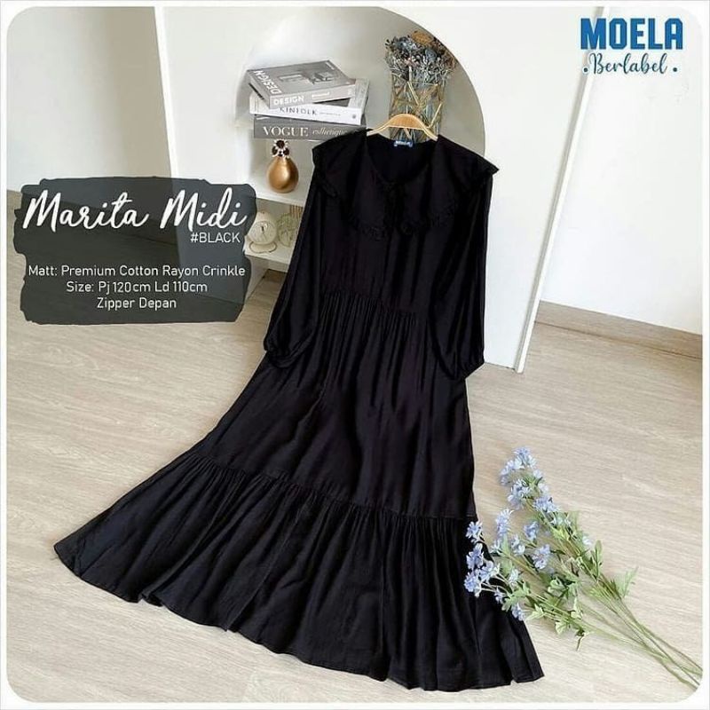 Marita Midi Dress Crincle Airflow LD 110 Best Seller