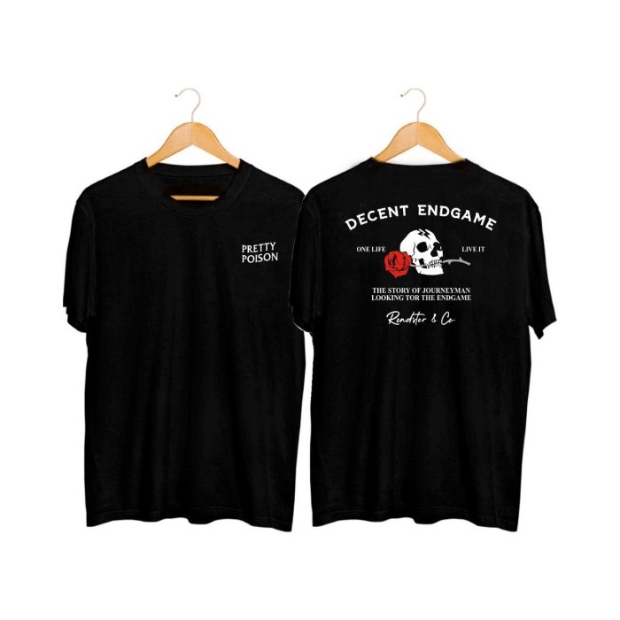 KAOS PRIA/MOTIF PRETTY POISON KAOS HITAM