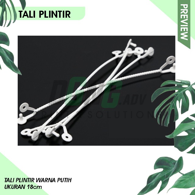 TALI PLINTIR PUTIH panjang 18cm