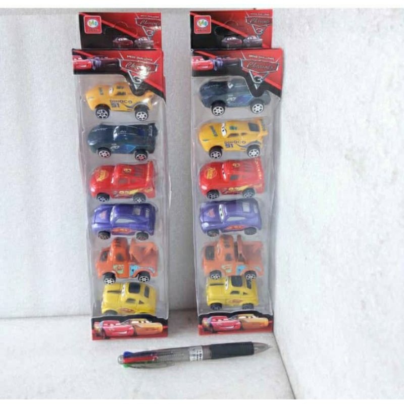 Mainan Mobil Mobilan Cars McQueen Isi 6 Pcs Murah