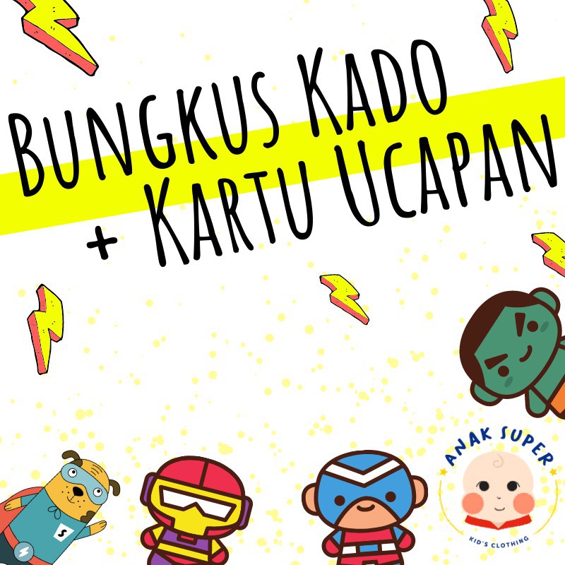 Tambahan kartu ucapan ULANG TAHUN + Bungkus BUNGKUS KADO