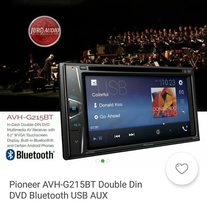 ASIAPP  pioneer avh-g215bt double din dvd bluetooth usb aux LK01