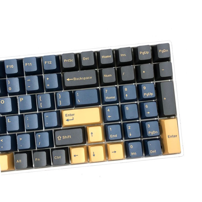 KEYCAPS PBT BLUE SAMURAI DOUBLE SHOT OEM PROFILE MECHANICAL KEYBOARD