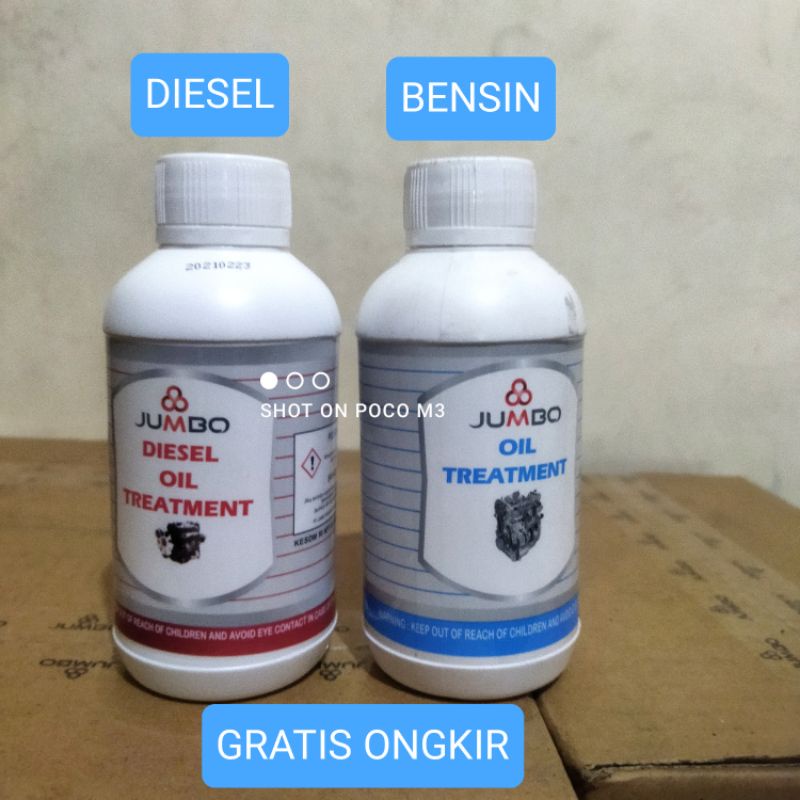 OLI TREATMENT/OLI SETIR /campuran oli mobil bensin dan diesel /JUMBO OIL TREATMEN kemasan botol 300m
