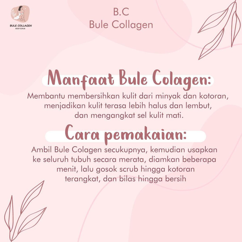 Bule Collagen Brighening Body Scrub | Pemutih Badan 100% Original