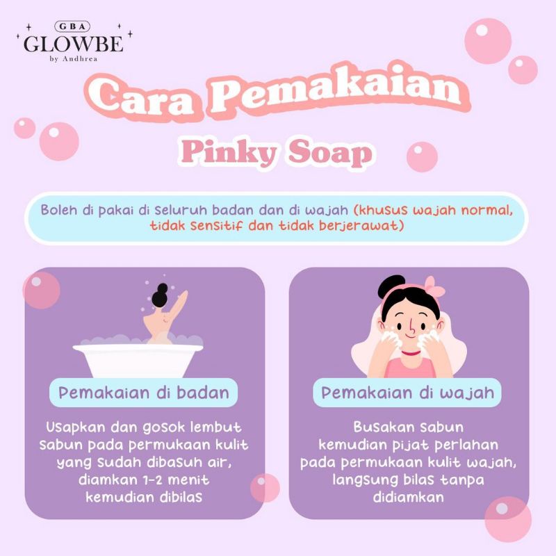 (Free Jaring Sabun) PINKY SOAP by Glowbe - BPOM