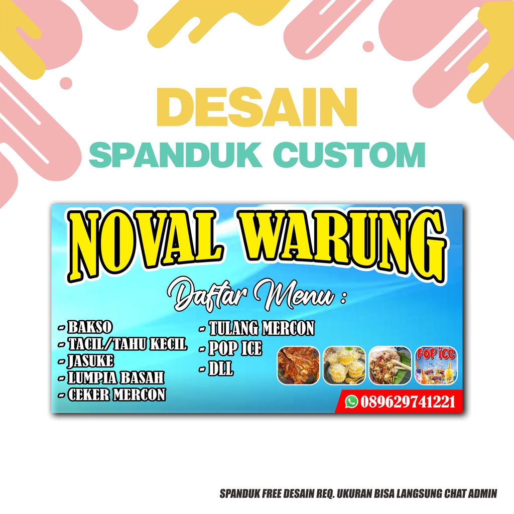SPANDUK/BANNER WARUNG FREE DESAIN