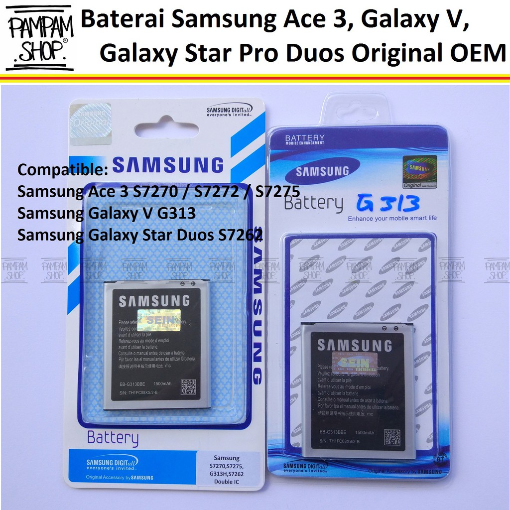 Baterai Handphone Samsung Galaxy J1 Mini J105 Original OEM Battery Batrai Batre HP J 105 SEIN