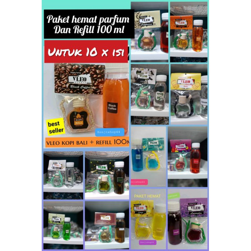 Parfum mobil vleo scent Paket hemat parfum mobil dan refill 70 ml 100 ml