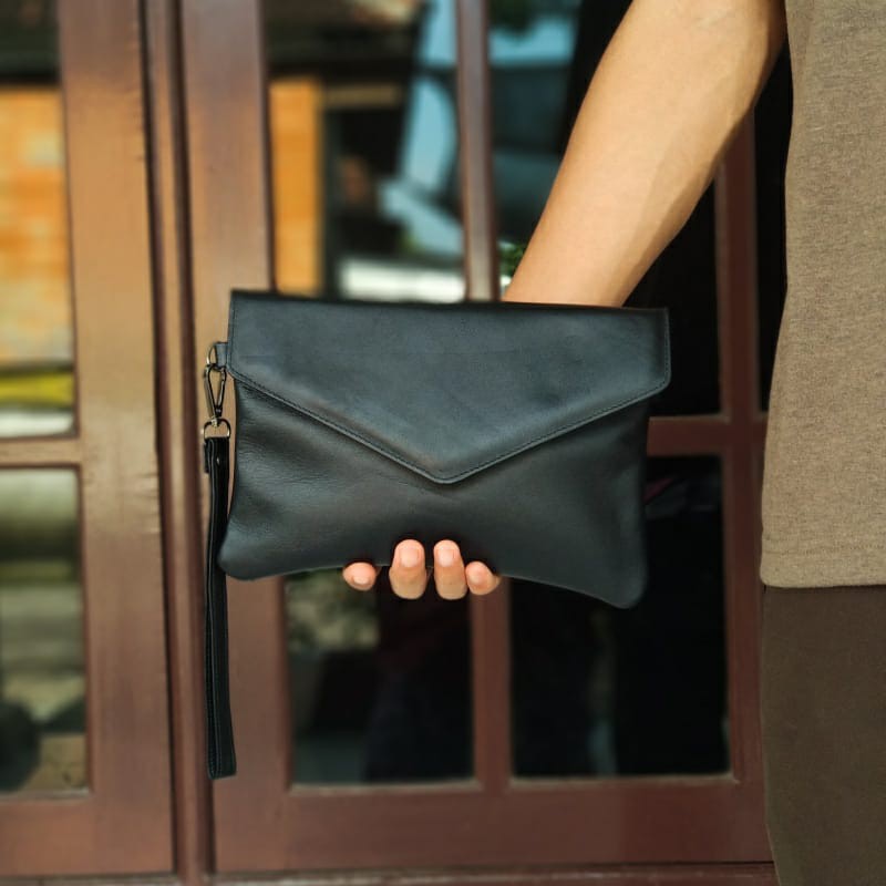 Clucth Handbag Pouch Kulit Asli Pria Wanita -  VAGANZA Leather