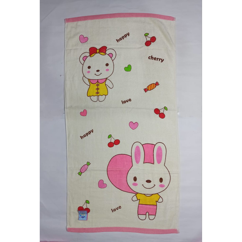 Twin Gold - 1 Pcs Handuk bayi, Perlengkapan mandi bayi 50 X 100 CM ( Warna Krem ) ~ Sahabi