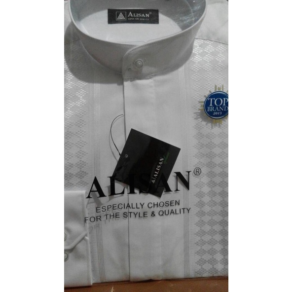PROMO Koko Alisan Putih lengan panjang