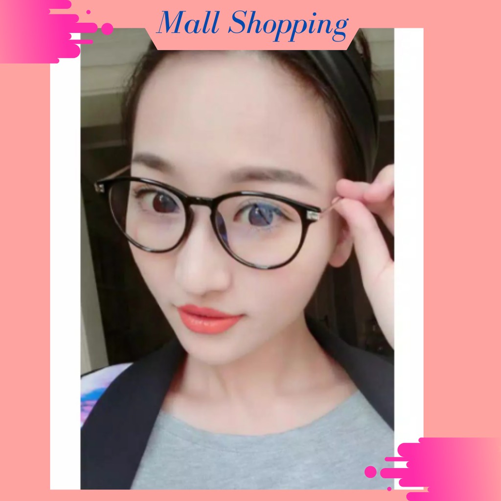 (COD) Kacamata Bingkai Optik Retro Anti Radiasi Sunglasses MALL SHOPPING