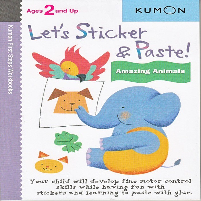 KUMON Lets Sticker and Paste! Amazing Animals | Shopee Indonesia