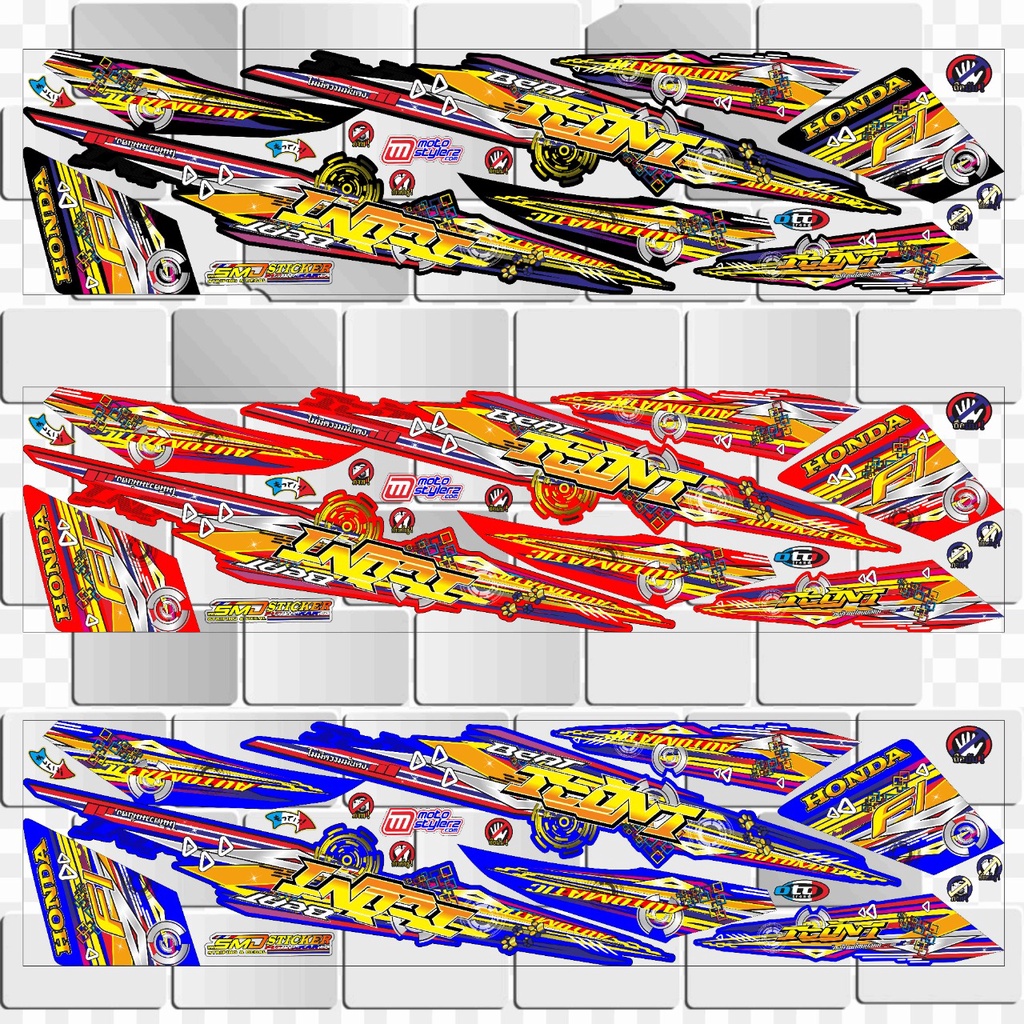 STRIPING VARIASI HONDA BEAT FI THAILOK STICKER