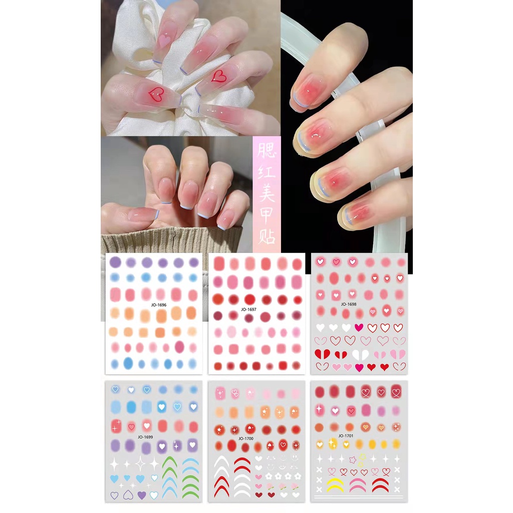 MSY stiker blash on/sticker nail art/sticker motif blash on/stiker kuku/T1696-T1707