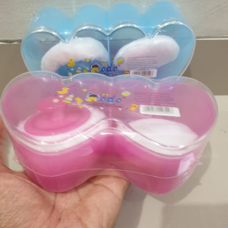 Powder Case Tempat Bedak Dodo | Kiddy isi 2 With Puff | Model LOVE Double Tempat Bedak | Dodo | Kiddy 2 in 1