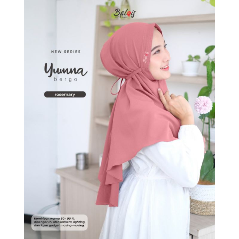 Bergo yumna ori balqis bahan diamond strech-Resemary