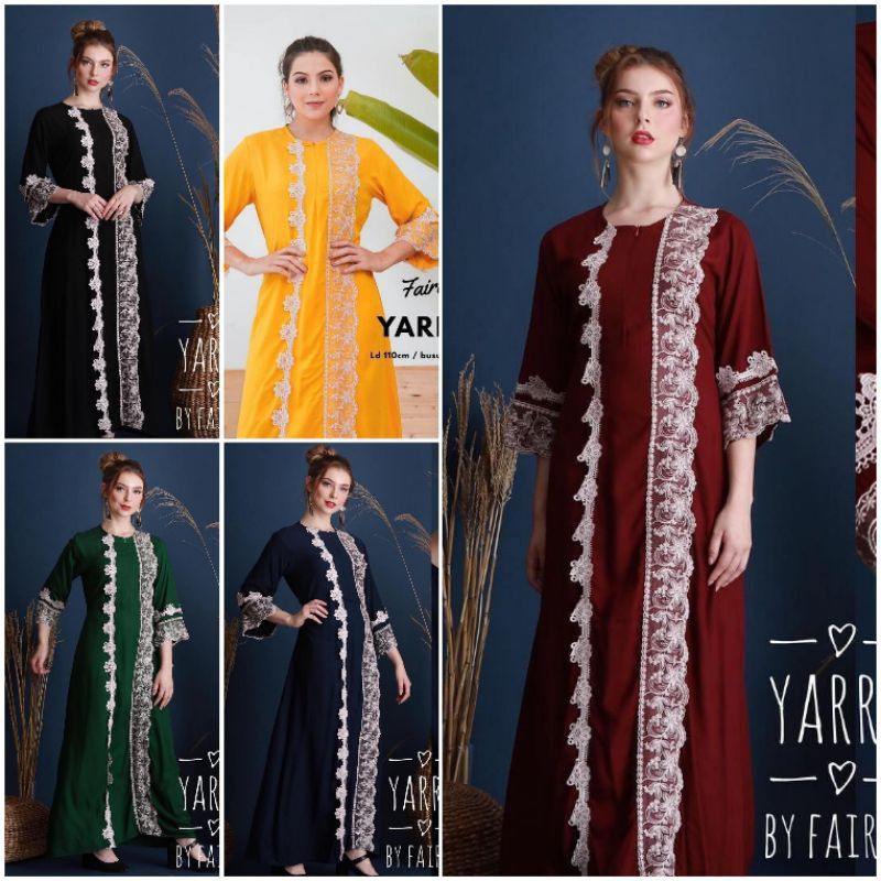 LONG DRESS ARAB FAIRUZ / TERBARU DASTER RENDA YARRA FAIRUZ