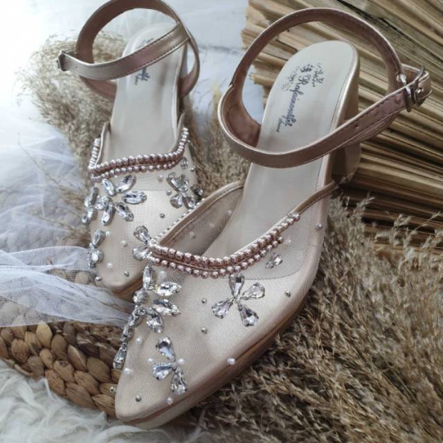  Sepatu wedding  wanita rosegold sepatu  wanita wedding  