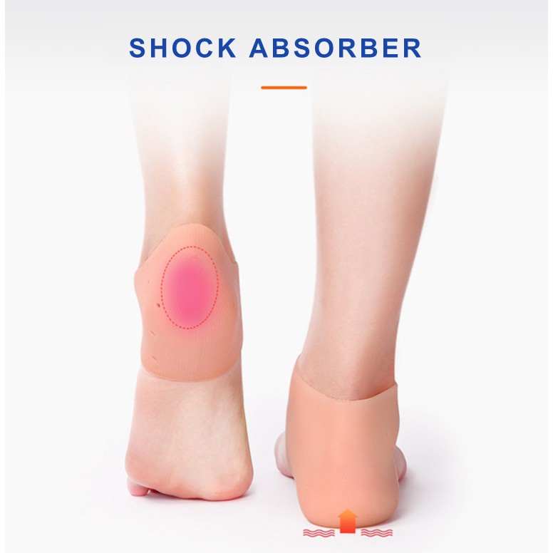 [Bisa COD] Sepasang Silikon Pelindung Tumit Telapak Kaki Anti Lecet - Gel Silikon Tumit